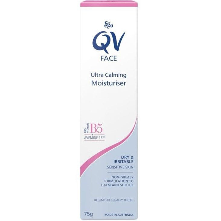 آبرسان QV Face Ultra Calming Moisturiser | آبرسان و تسکین‌دهنده پوست حساس 75 گرم